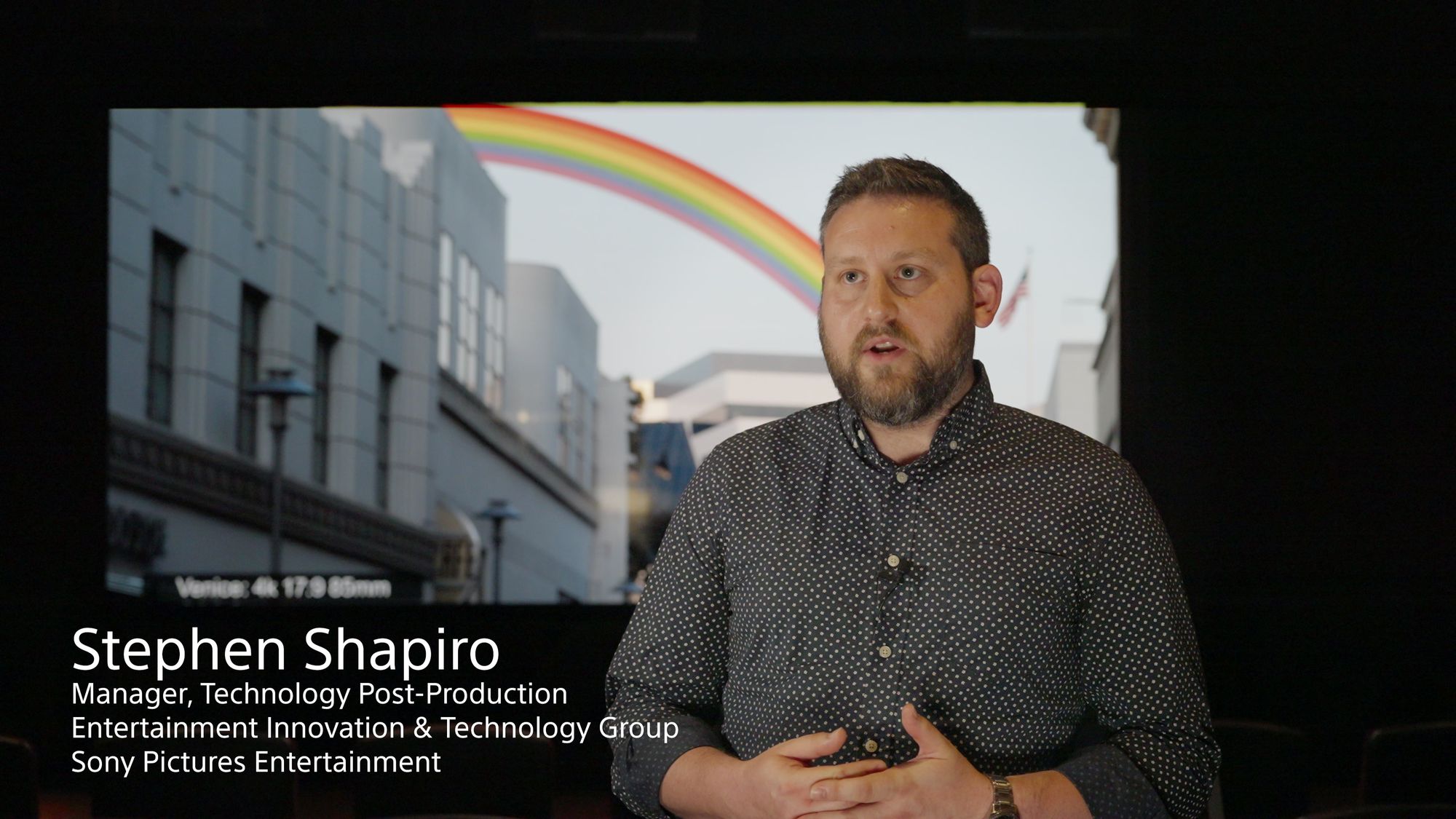 Frame still of Stephen Shapiro of Sony Pictures